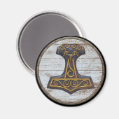 Vikingschildmagneet - Mjolnir Magneet (Voorkant / Achterkant)