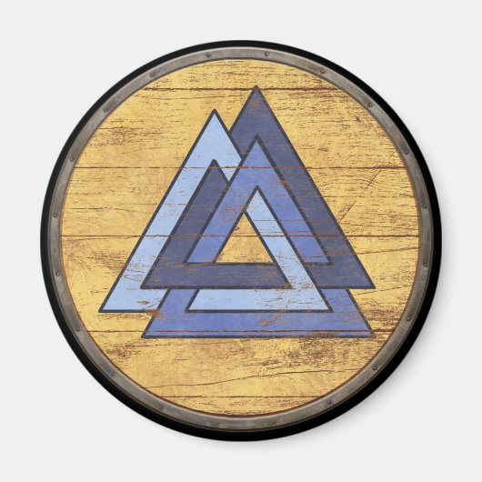 Vikingschildmagneet - Valknut Magneet (Voorkant)