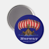 Vikingschip Noorwegen koele magneet (Voorkant / Achterkant)