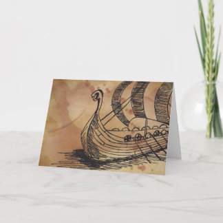 Vikingschip Ormen Korte Wenskaart Kaart