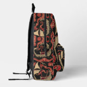 Vikingthema longship bedrukte rugzak (Links)