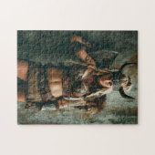 Vikingvrouw die de Amazone Vibe uitstraalt Legpuzzel (Horizontaal)