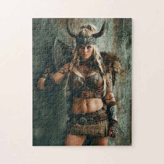 Vikingvrouw die de Amazone Vibe uitstraalt Legpuzzel (Verticaal)