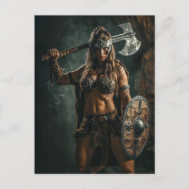 Vikingvrouw Kracht en Elegantie Briefkaart