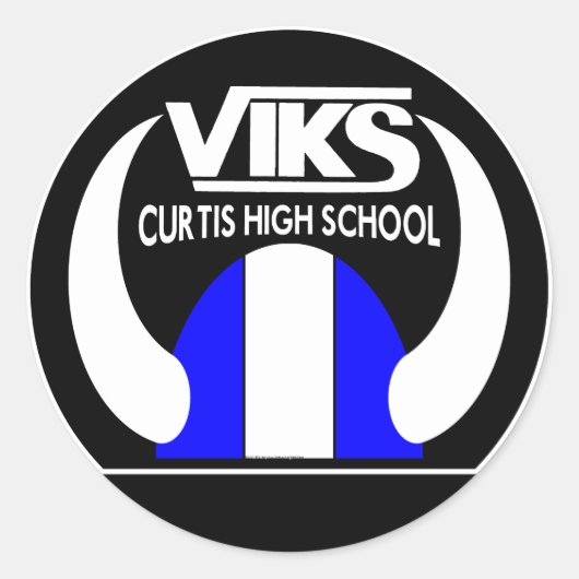 VIKS - Curtis High School Ronde Sticker (Voorkant)