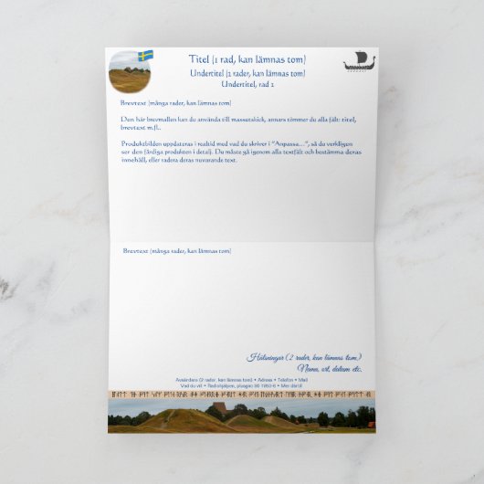 Vikta kort — Kungshögarna Kaart (Binnen)