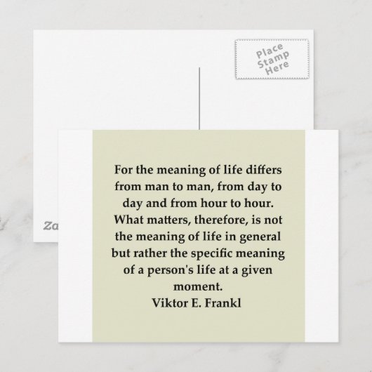 viktor frankl briefkaart (Voorkant / Achterkant)