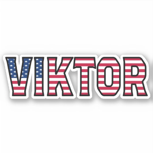Viktor Name Vorname USA Sticker Stickerset (Voorkant)