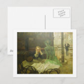 Viktor Oliva. Absinthe Drinker Briefkaart (Voorkant / Achterkant)