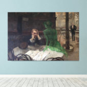 Viktor Oliva - De Absint Drinker (1901) Canvas Afdruk (Insitu (Houten vloer))