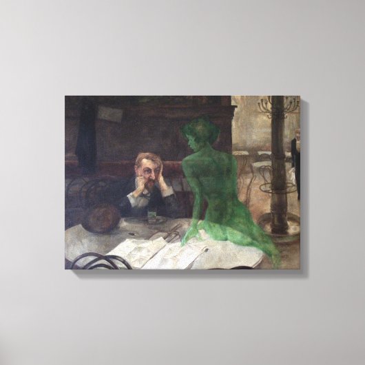 Viktor Oliva The Absinthe Drinker Canvas Afdruk (Voorkant)
