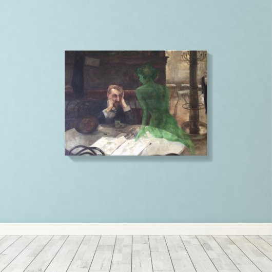 Viktor Oliva The Absinthe Drinker Canvas Afdruk (Insitu (Houten vloer))