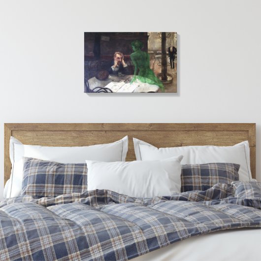 Viktor Oliva The Absinthe Drinker Canvas Afdruk (Insitu (Slaapkamer))
