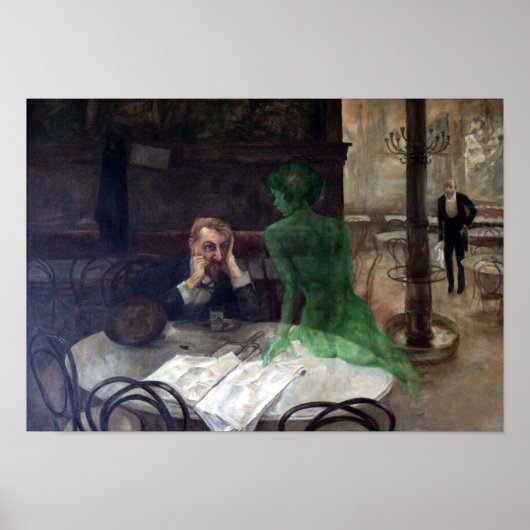 Viktor Oliva The Absinthe Drinker Poster (Voorkant)