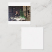 Viktor Oliva The Absinthe Drinker Vierkante Visitekaartje (Voorkant / Achterkant)