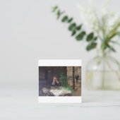 Viktor Oliva The Absinthe Drinker Vierkante Visitekaartje (Staand voorkant)