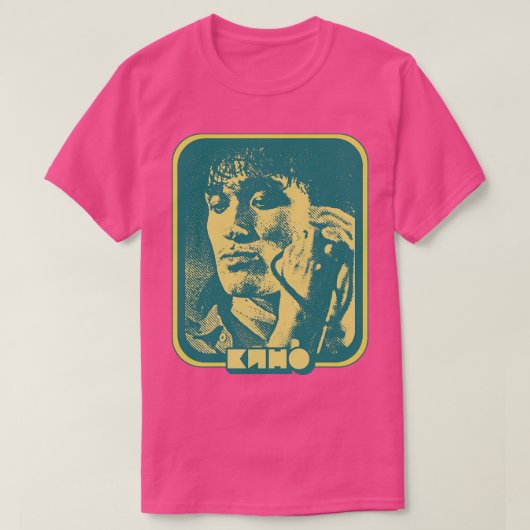 Viktor Tsoi KINO Retro Fan Ontwerp T-shirt (Design voorkant)