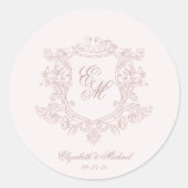 viktoriaanse bloementuin luxe ronde sticker (Voorkant)