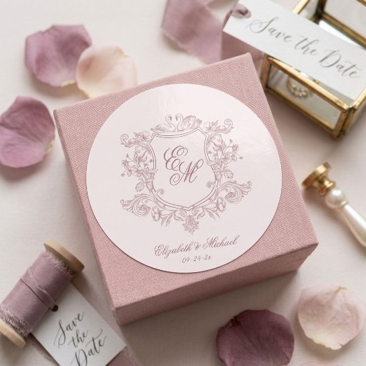 viktoriaanse bloementuin luxe ronde sticker
