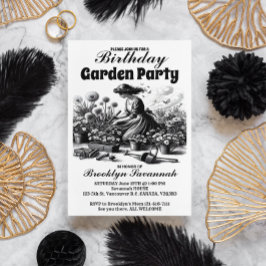 Viktoriaanse Tuinen Delight Garden Party Uitnodigi Briefkaart