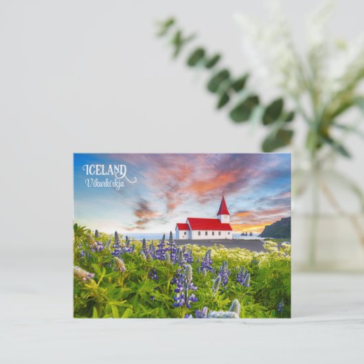 Vikurkirkja, IJsland Briefkaart (Staand voorkant)