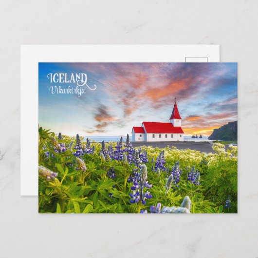 Vikurkirkja, IJsland Briefkaart (Voorkant / Achterkant)