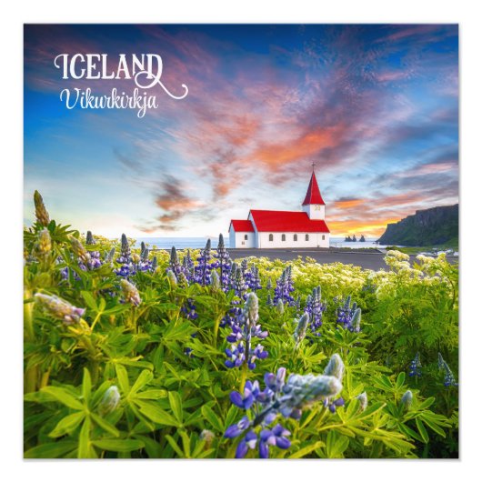 Vikurkirkja, IJsland Foto Afdruk (Voorkant)