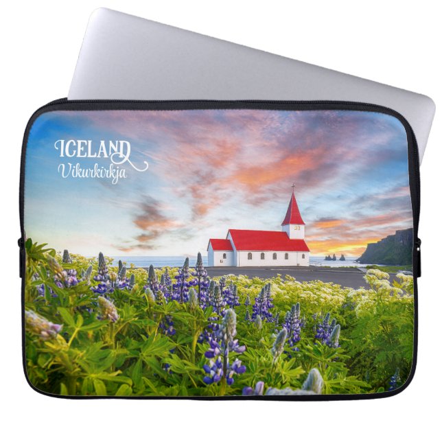 Vikurkirkja, IJsland Laptop Sleeve (Voorkant)