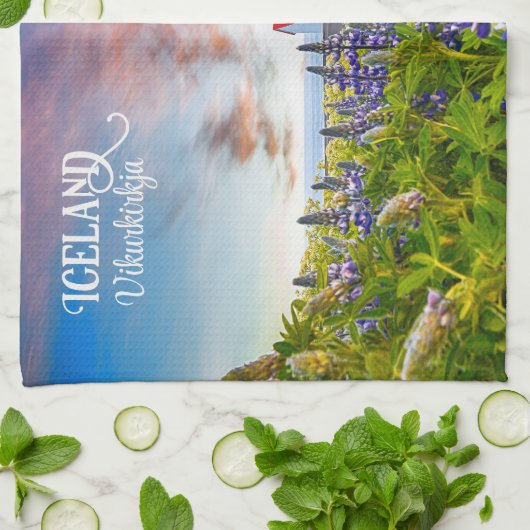 Vikurkirkja, IJsland Theedoek (Gevouwen)