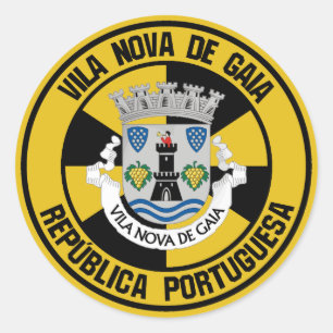 Vila Nova de Gaia om Embleem Ronde Sticker