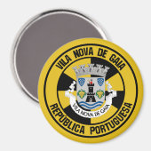 Vila Nova de Gaia Round Emblem Magneet (Voorkant / Achterkant)