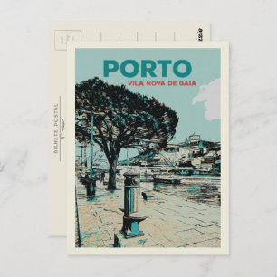 Vila Nova de Gaia van Porto centrum, Portugal Briefkaart