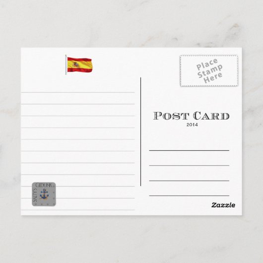 VILAN LIGHTHOUSE, SPANJE BRIEFKAART (Achterkant)