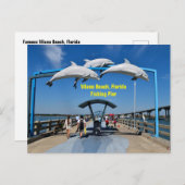 Vilano Beach Florida visserspier Feestdagenkaart (Voorkant / Achterkant)