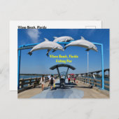 Vilano Beach, vispier van Florida Briefkaart (Voorkant / Achterkant)