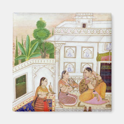 Vilaval Ragini: Vrouw aan haar Toilet Magneet (Voorkant)