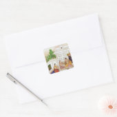 Vilaval Ragini: Vrouw aan haar Toilet Vierkante Sticker (Envelop)