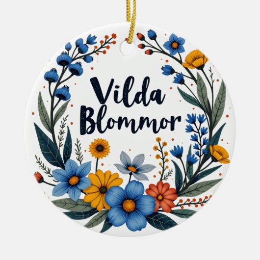 Vilda Blommor Swedish Wildflower Ornament (Voorkant)