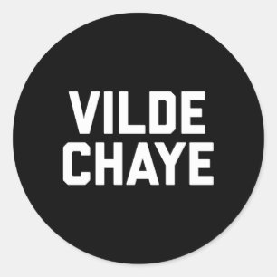 Vilde Chaye Wilde Dier Jiddische Slang Joodse Humo Ronde Sticker