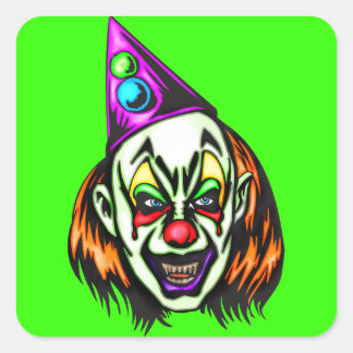 Vile Evil Clown Vierkante Sticker