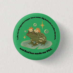 Vile Frog Pin Ronde Button 3,2 Cm