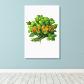 Vile Weed - Bold Funny Anti-Koriander Canvas Afdruk (Insitu (Houten vloer))