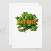 Vile Weed - grappige anti-koriander Feestdagenkaart (Voorkant / Achterkant)