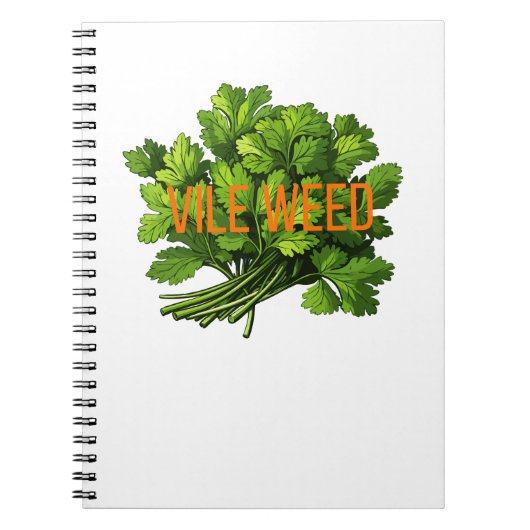 Vile Weed - grappige anti-koriander Notitieboek (Voorkant)