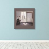 Vilhelm Hammershøi CC0280 (30 op 76,2 cm) Canvas Afdruk (Insitu (Houten vloer))
