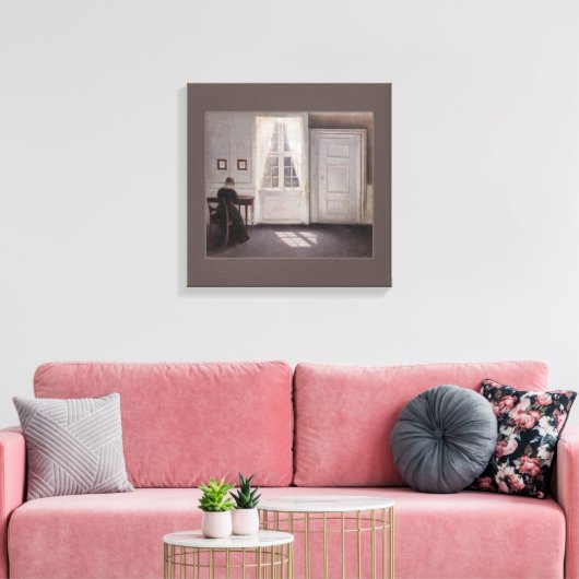 Vilhelm Hammershøi CC0280 (30 op 76,2 cm) Canvas Afdruk (Insitu (Woonkamer))