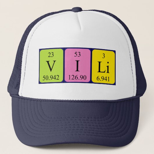 Vili periodieke tabelnaam pet (Voorkant)
