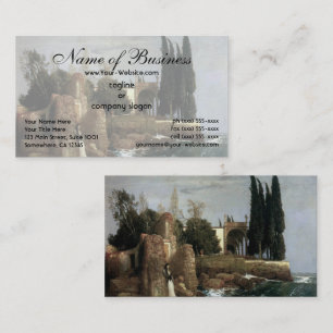 Villa aan de zee door Arnold Bocklin Visitekaartje