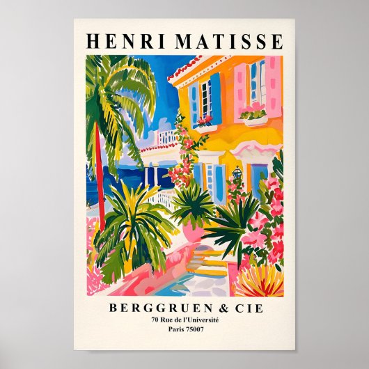 Villa Architectuur Print, esthetische Matisse Post Poster (Voorkant)