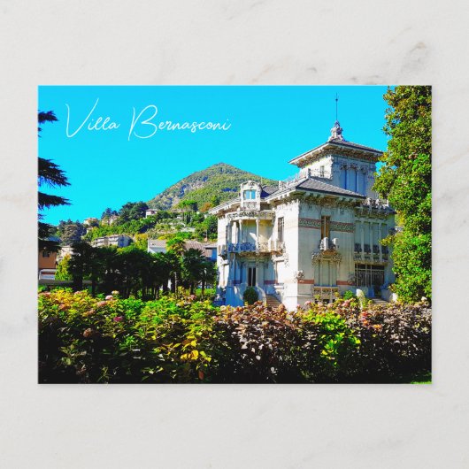 Villa Bernasconi Cernobbio Lake Como Italië Briefkaart (Voorkant)